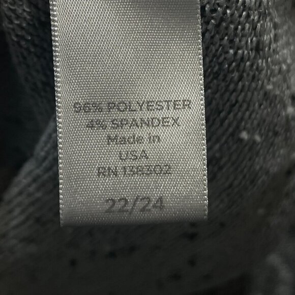 Avenue Women's Top Shirt Black Gray Round Neck Long Sleeve Size 22/24 Stretch - Picture 7 of 8